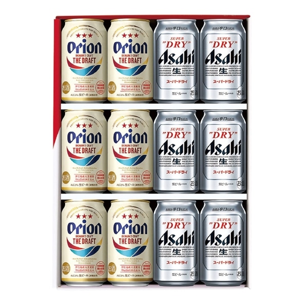 オリオンビール ザ・ドラフト＆スーパードライ詰め合わせセット 350ml 12缶