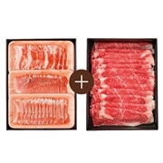 【 2019 】 あぐー豚肉＋沖縄県産黒毛和牛ローススライスセット (お届け先が 沖縄県内離島・沖縄県外 ) 産地直送 【 サンエー食品加工センター 】