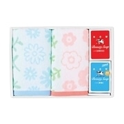 【 6128 】◇  フォールフラワーブルーバスタオル石鹸セット