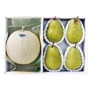 【 1078 】 高知産メロン＆山形産ラ・フランス (お届け先が 全国一律 ) 産地直送 【 マルマン 】