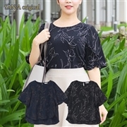 【送料無料】袖フレアブラウス かりゆしウェアF-SAN05