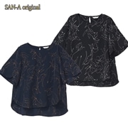 【送料無料】袖フレアブラウス かりゆしウェアF-SAN05