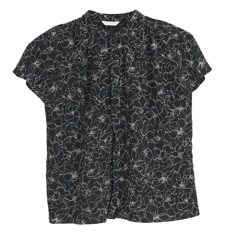 【送料無料】前開きフレンチスリーブブラウス かりゆしウェアF-SAN02