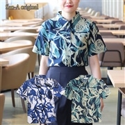 【送料無料】アダンフルーツ柄 サッカー生地 かりゆしウェアP1025-10L L