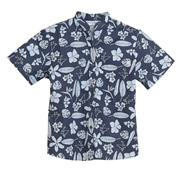 【送料無料】形態安定 ハンドペイントプランツ柄 かりゆしウェアP1025-18L L