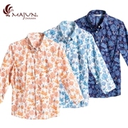 【送料無料】ジャングルプローラー（７分袖）柄かりゆしウェア FEL23017S L