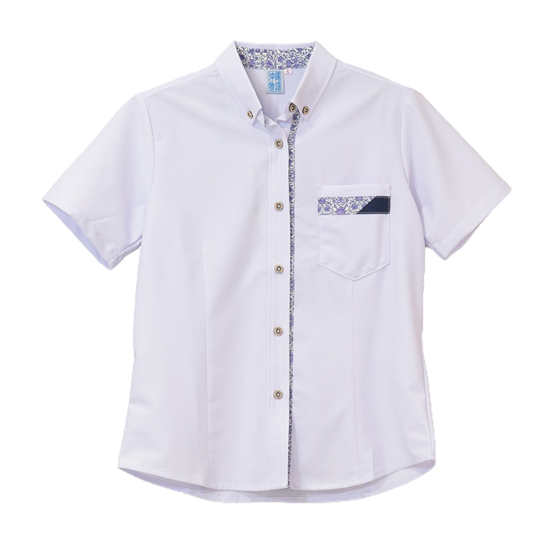 【送料無料】小花柄使い無地 かりゆしウェア P-SAT1103 L