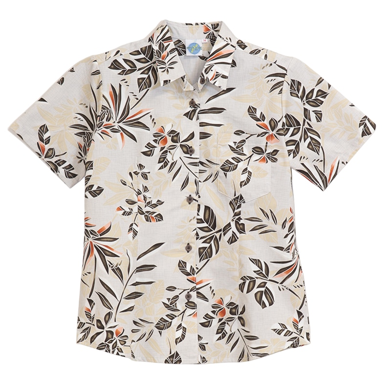 【送料無料】デイゴ柄 かりゆしウェア P-SAEM1128 L