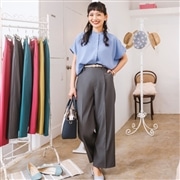 NaturaFitしわになりにくいワイドパンツ 325801