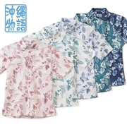 【送料無料】デイゴプルメリア柄 かりゆしウェアOK1854