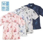 【送料無料】海の生き物柄 かりゆしウェアOK1855