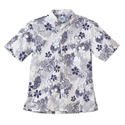 【送料無料】ミズガンビとリーフ柄 かりゆしウェアOK1858