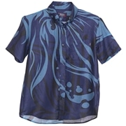 【送料無料】ハイビコーター柄 かりゆしウェアP1026-01