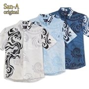 【送料無料】トライバル鳳凰柄 かりゆしウェアP1026-03