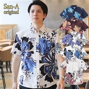 【送料無料】イジュプッチ柄 形態安定 かりゆしウェアP1026-04