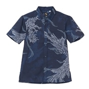 【送料無料】滑翔冠羽柄 かりゆしウェア P-FSM56013S