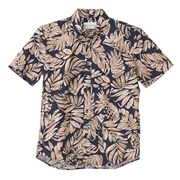 【送料無料】形態安定 フルーツリーフ柄 かりゆしウェアP1025-22