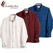 【送料無料】首里城全景図 Ｌ／Ｓ かりゆしウェア GEM02019H