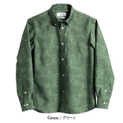 【送料無料】ボタニカルガーデン柄 長袖かりゆしウェアFEM15019S