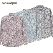 【送料無料】形態安定 小花総柄 かりゆしウェアP1025-27