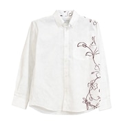 【送料無料】形態安定 シンプルフラワー柄 かりゆしウェアP1025-29