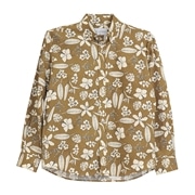 【送料無料】形態安定 ハンドペイントプランツ柄 かりゆしウェアP1025-31