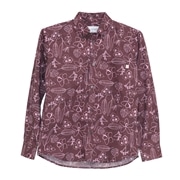 【送料無料】形態安定 ハンドペイントプランツ柄 かりゆしウェアP1025-31