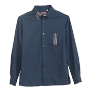 【送料無料】 首里織－壱 Ｌ／Ｓ かりゆしウェア P-GTS01019S