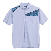 【送料無料】	紅型平行デザイン柄 かりゆしウェア P-AK23006