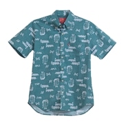 【送料無料】進貢船&ウェーブ柄 かりゆしウェア 1860734