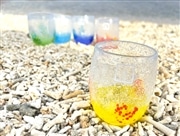 琉球グラス　泡花見グラス（黄）