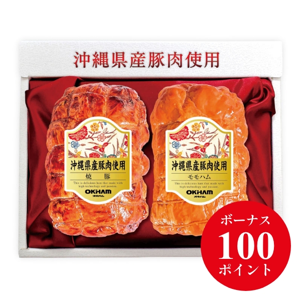 沖縄県産豚肉使用ハムギフト2本セット（YM）