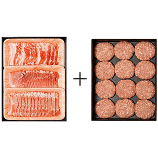 あぐー豚肉＋あぐー豚ハンバーグセット